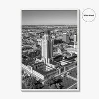 Lincoln Black and White Fine Art Photo Print, Nebraska USA Poster