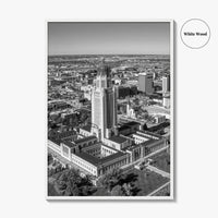 Lincoln Black and White Fine Art Photo Print, Nebraska USA Poster