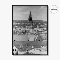 Krakow Black and White Fine Art Photo Print, Poland City View, Wall Decor, Poster