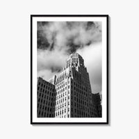 Buffalo Black and White Fine Art Photo Print, City Hall Architecture, Downtown NY Poster