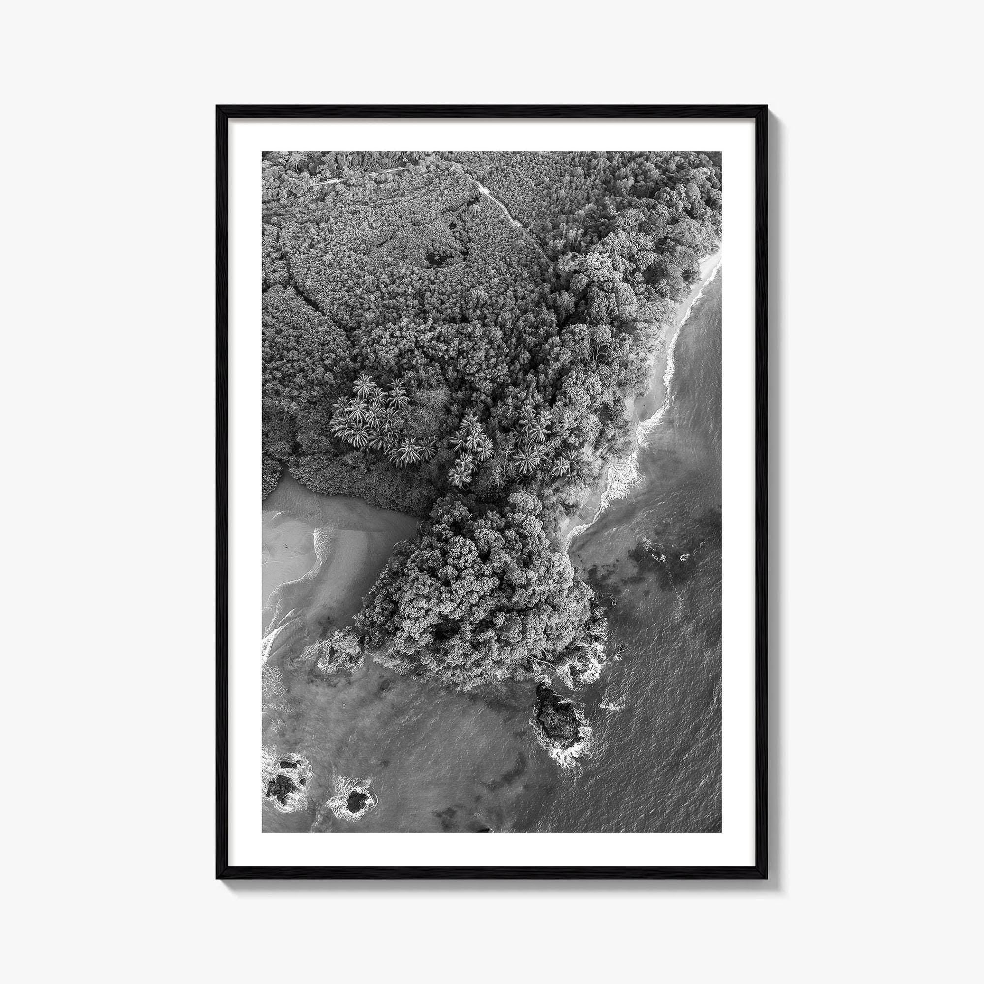 Manuel Antonio Black and White Fine Art Photo Print, Costa Rica, Beach Home Decor