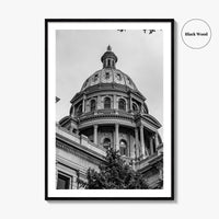 Colorado Black and White Fine Art Photo Print, Denver Capitol Building Poster, USA