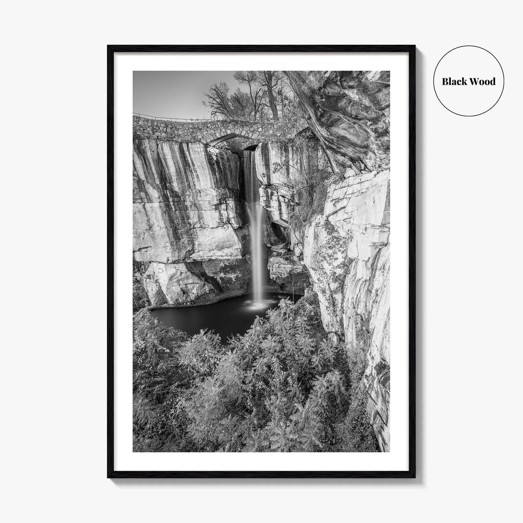 Lookout Mountain Black and White Fine Art Photo Print, Georgia USA, High Falls Poster