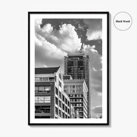 Fort Worth Black and White Fine Art Photo Print, Downtown Texas USA Poster