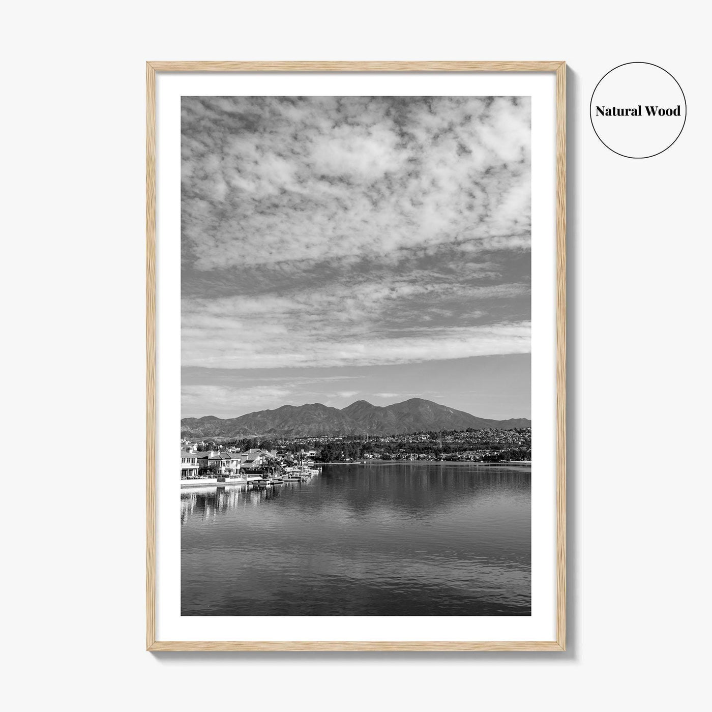 Lake Mission Viejo Black and White Fine Art Photo Print, Orange County California