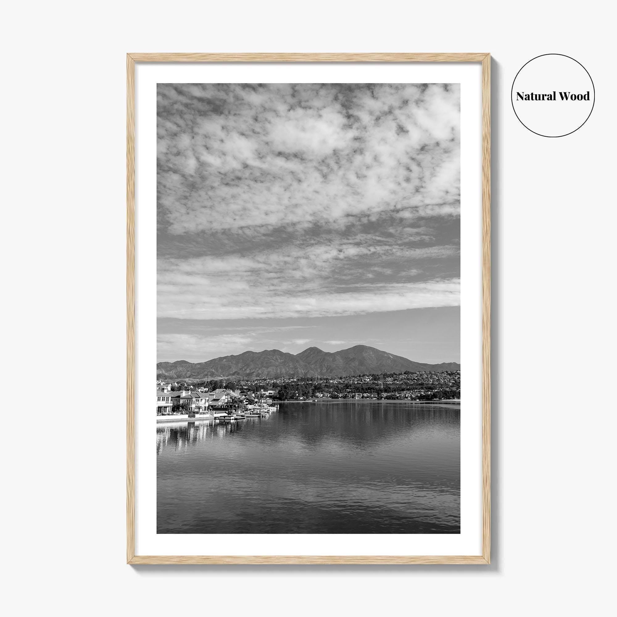 Lake Mission Viejo Black and White Fine Art Photo Print, Orange County California