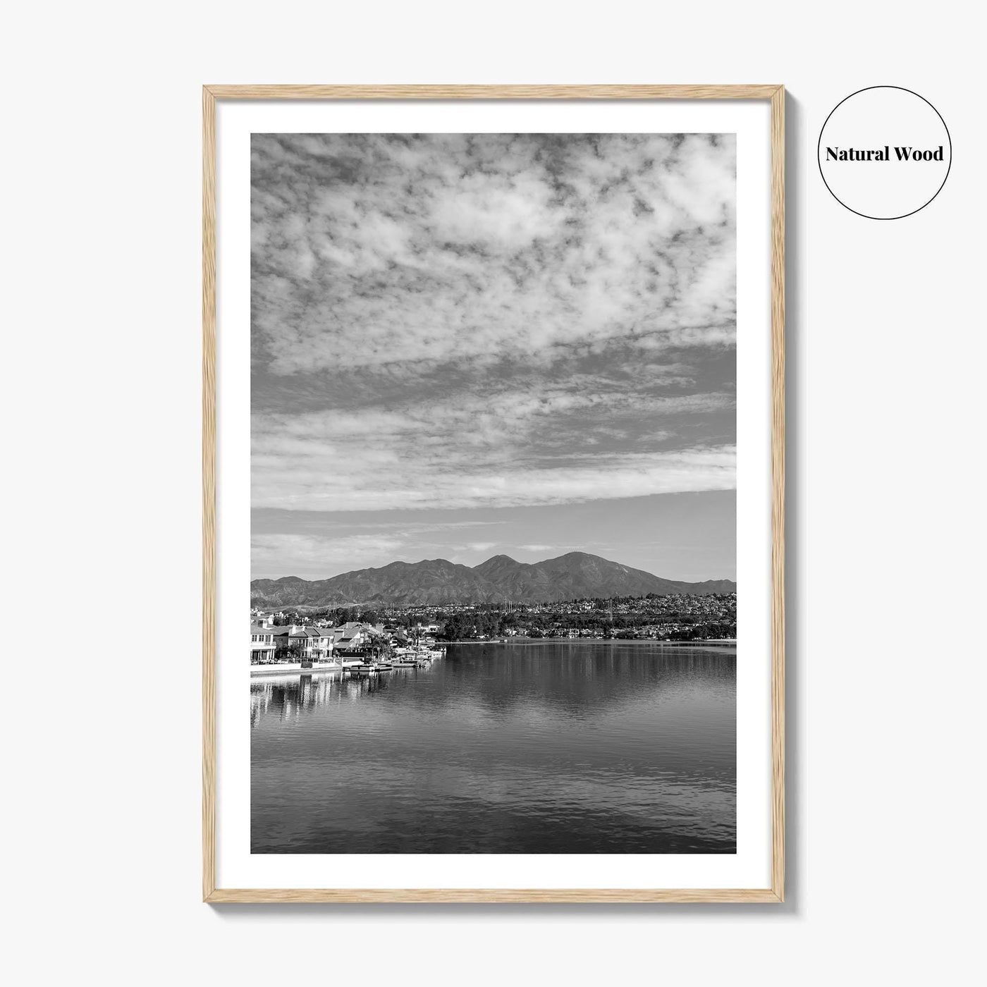 Lake Mission Viejo Black and White Fine Art Photo Print, Orange County California