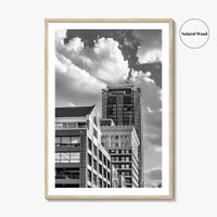 Fort Worth Black and White Fine Art Photo Print, Downtown Texas USA Poster