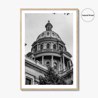 Colorado Black and White Fine Art Photo Print, Denver Capitol Building Poster, USA