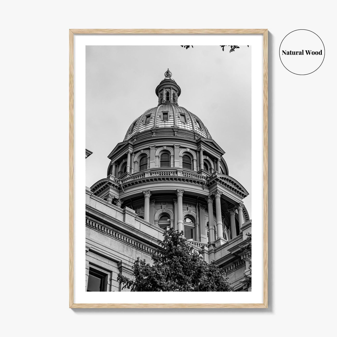 Colorado Black and White Fine Art Photo Print, Denver Capitol Building Poster, USA