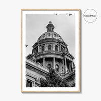 Colorado Black and White Fine Art Photo Print, Denver Capitol Building Poster, USA