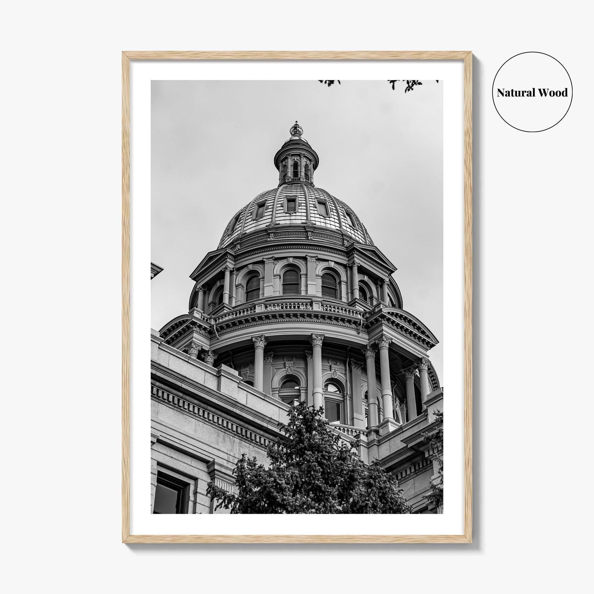 Colorado Black and White Fine Art Photo Print, Denver Capitol Building Poster, USA