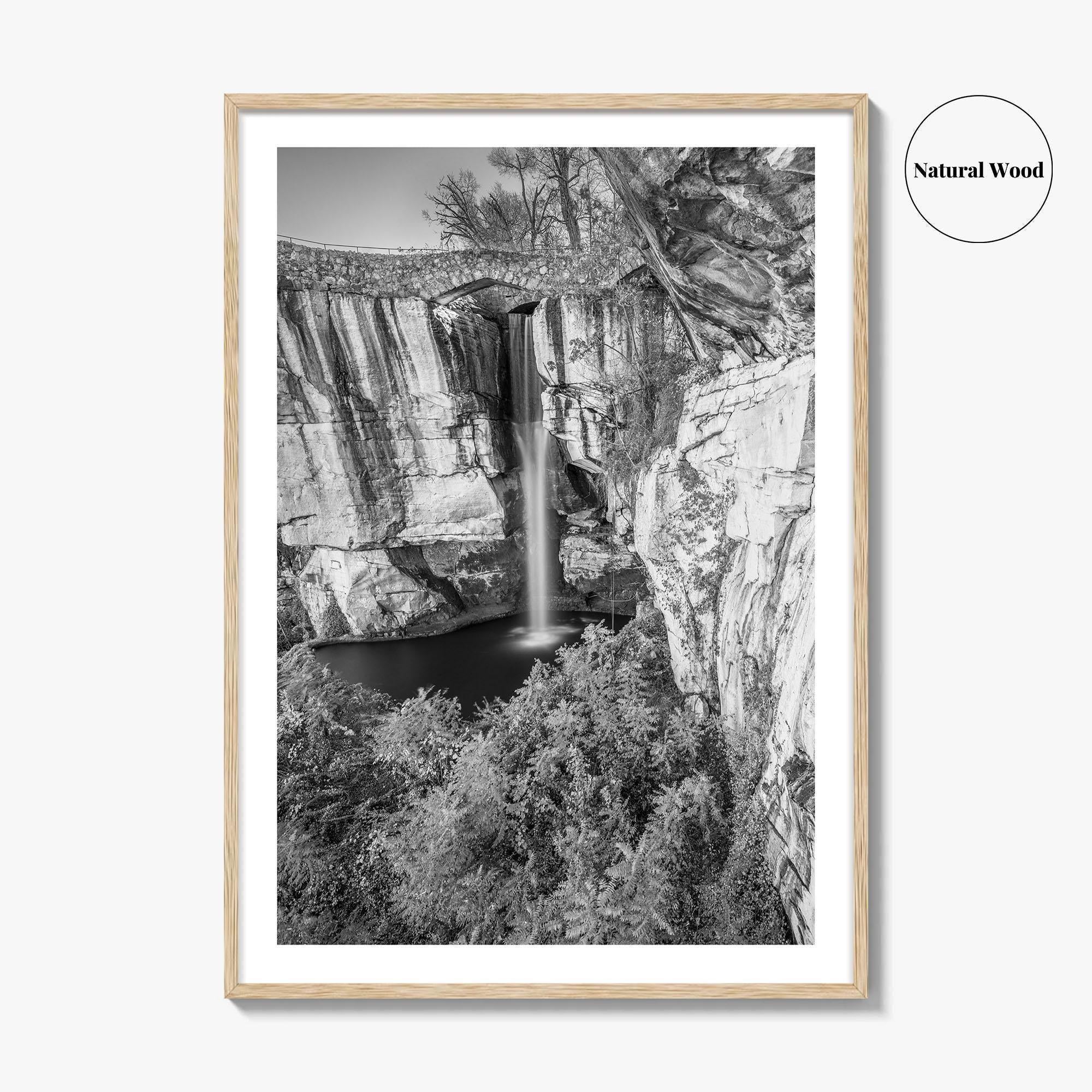 Lookout Mountain Black and White Fine Art Photo Print, Georgia USA, High Falls Poster