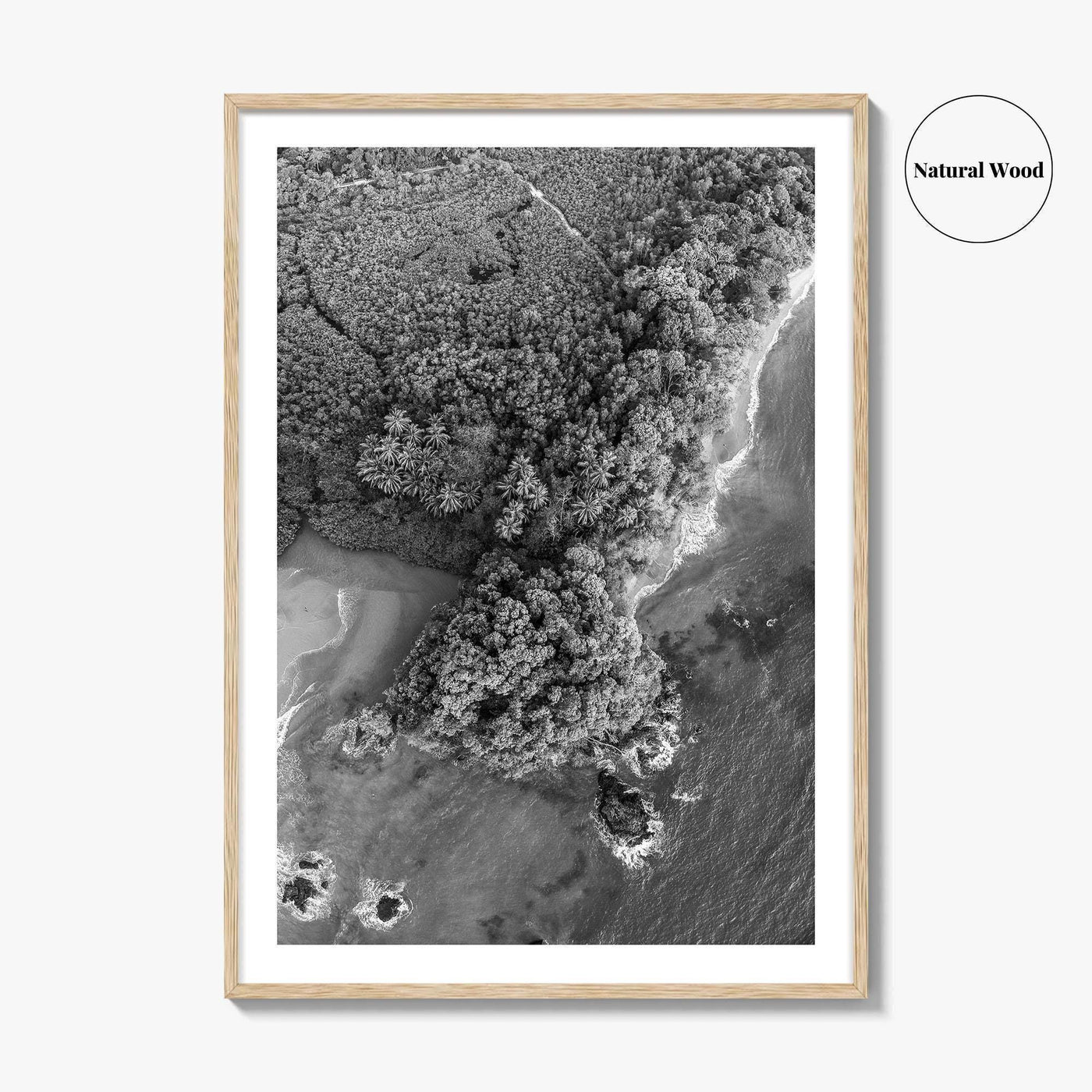 Manuel Antonio Black and White Fine Art Photo Print, Costa Rica, Beach Home Decor