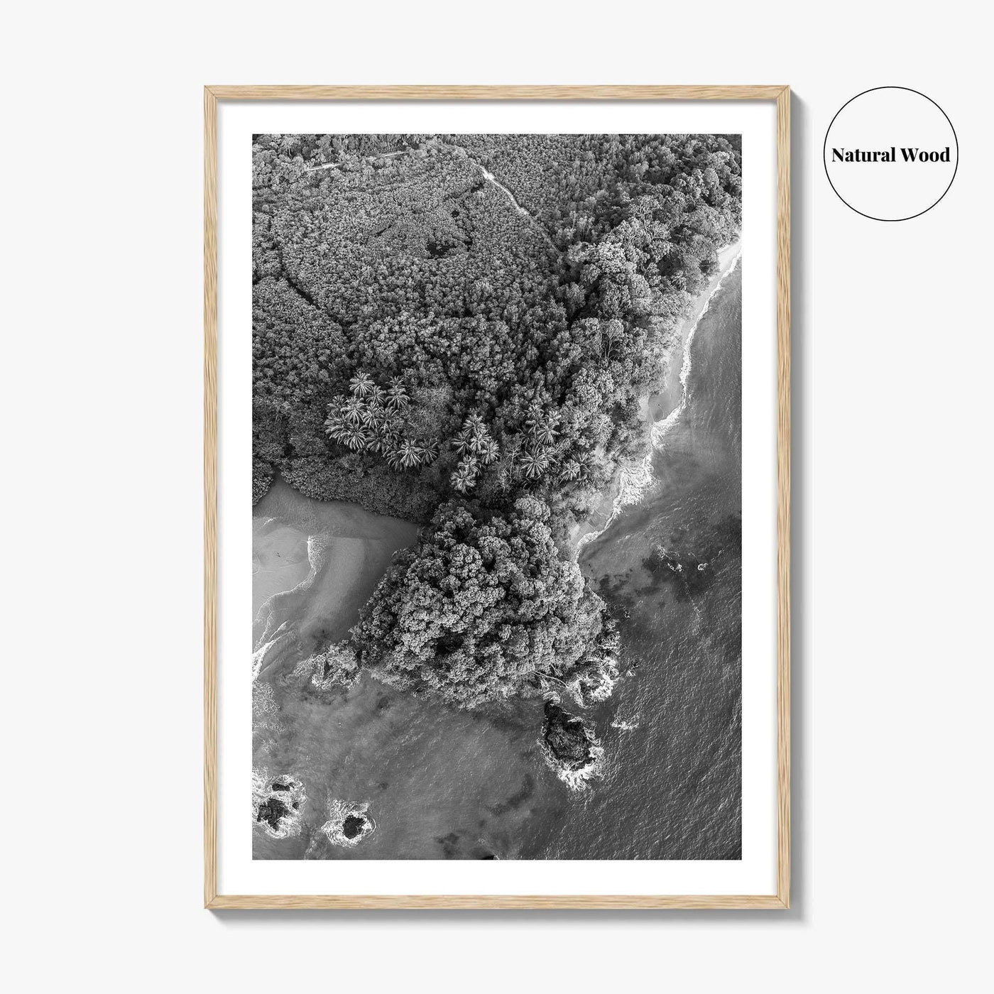 Manuel Antonio Black and White Fine Art Photo Print, Costa Rica, Beach Home Decor