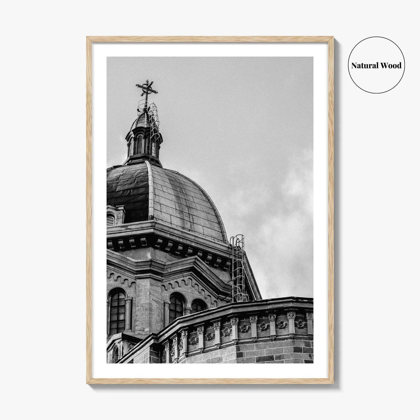 Manila Black and White Fine Art Photo Print, Intramuros Cathedral Dome, Philippines Poster
