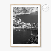 Cephalonia Black and White Fine Art Photo Print, Assos Village Kefalonia Greece Poster