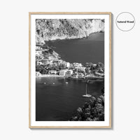 Cephalonia Black and White Fine Art Photo Print, Assos Village Kefalonia Greece Poster