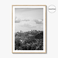 Kigali Skyline Black and White Fine Art Photo Print, Rwanda Poster Africa