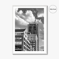 Fort Worth Black and White Fine Art Photo Print, Downtown Texas USA Poster