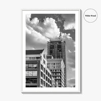 Fort Worth Black and White Fine Art Photo Print, Downtown Texas USA Poster