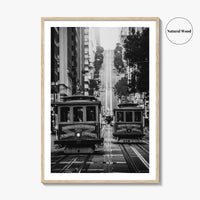 San Francisco Black and White Fine Art Photo Print, Cable Car California Street Poster
