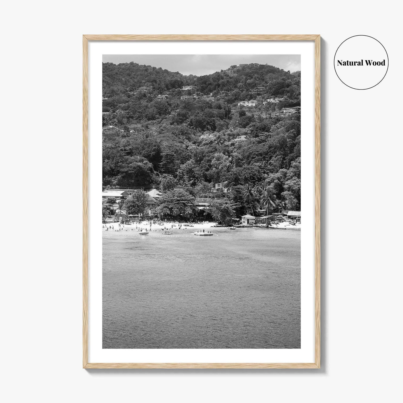 Ocho Rios Black and White Fine Art Photo Print, Jamaica Poster, Saint Ann Parish
