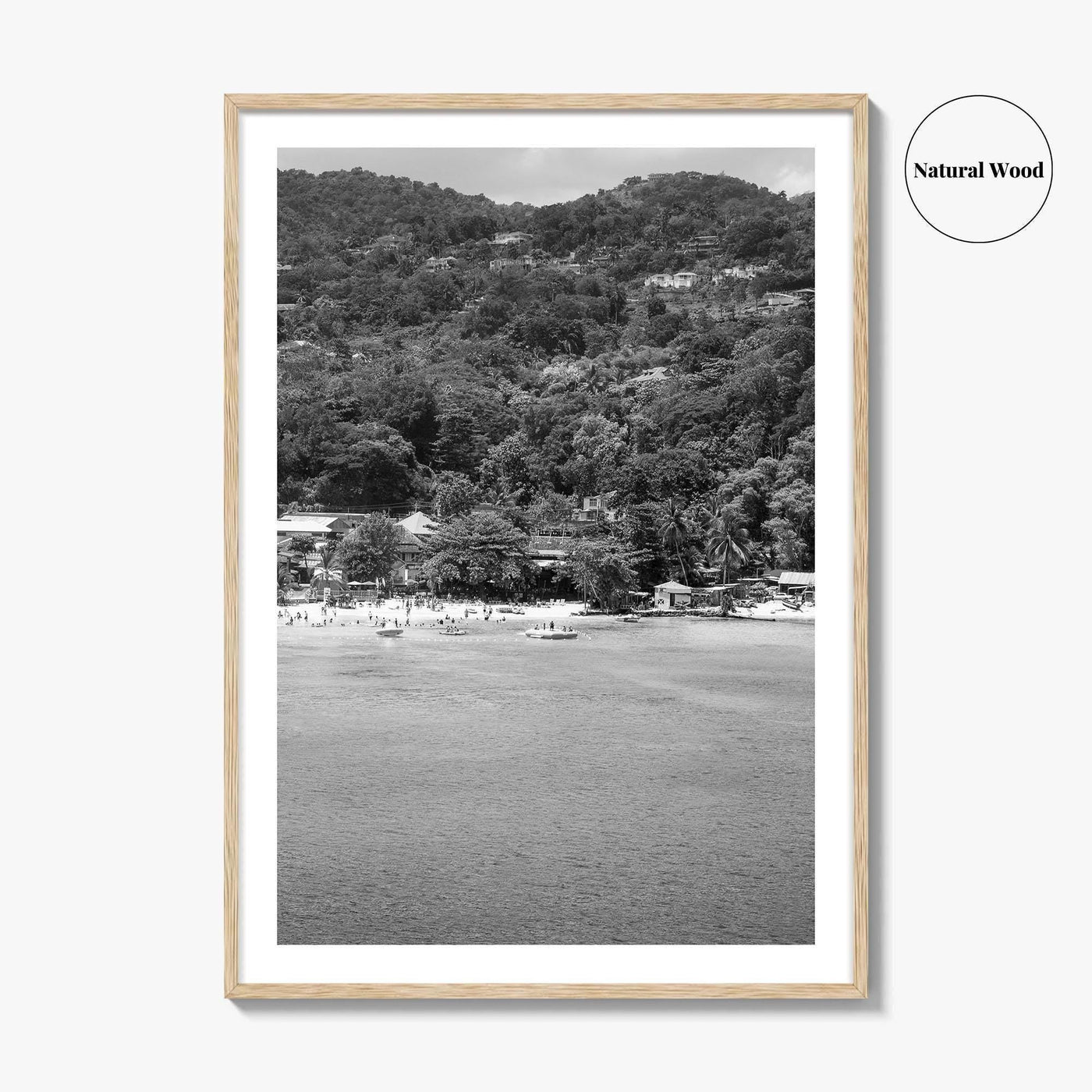 Ocho Rios Black and White Fine Art Photo Print, Jamaica Poster, Saint Ann Parish