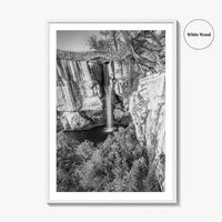 Lookout Mountain Black and White Fine Art Photo Print, Georgia USA, High Falls Poster
