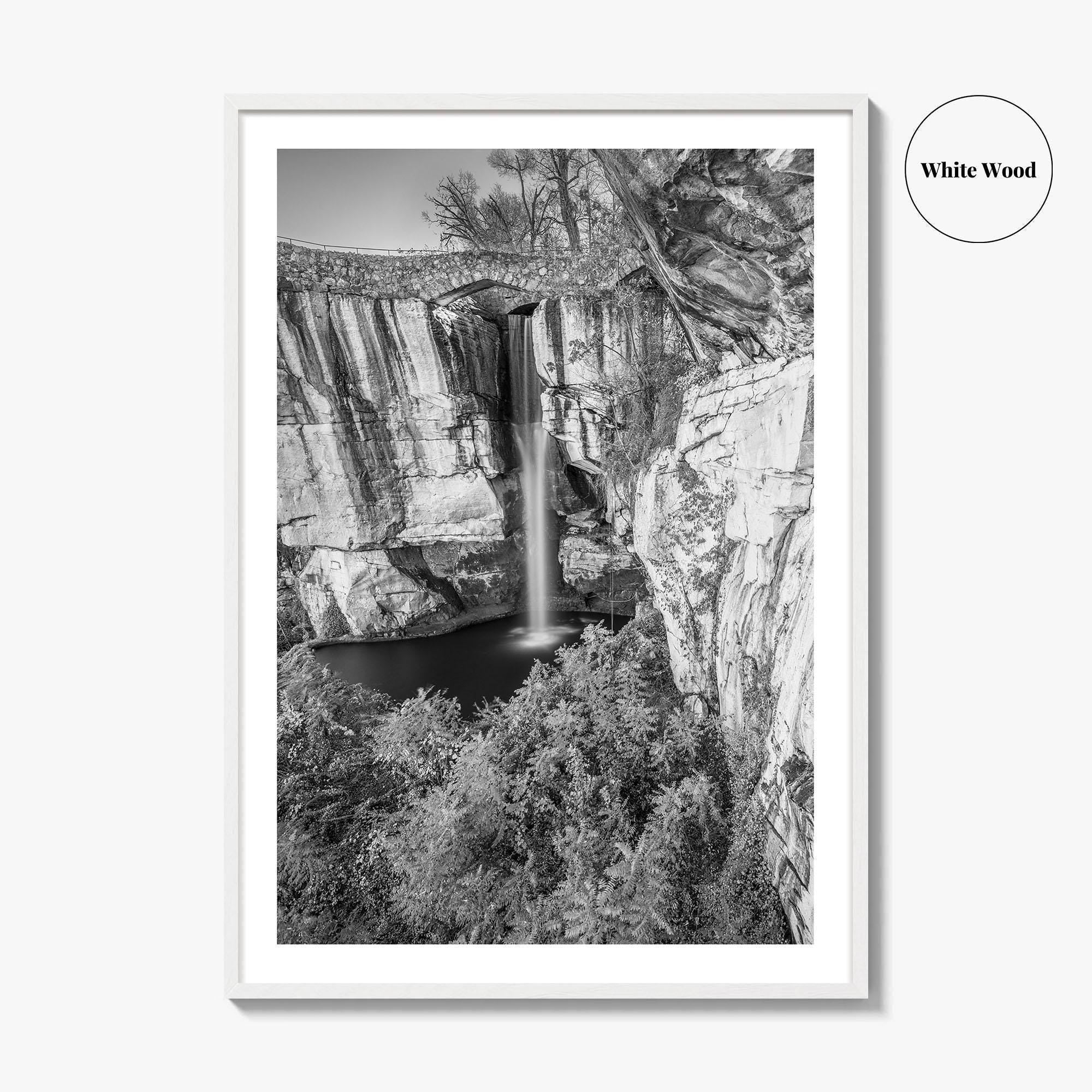 Lookout Mountain Black and White Fine Art Photo Print, Georgia USA, High Falls Poster