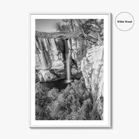 Lookout Mountain Black and White Fine Art Photo Print, Georgia USA, High Falls Poster