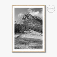 Kosovo Black and White Fine Art Photo Print, Rugova Valley Hajla Peak Poster