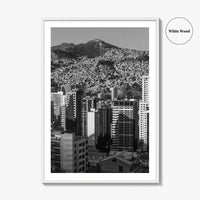 La Paz Black and White Fine Art Photo Print, Bolivia Andes Mountains Poster