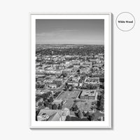 Fargo Black and White Fine Art Photo Print, North Dakota Poster