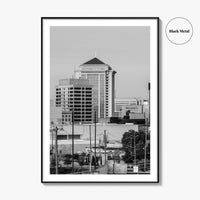 Montgomery Skyline Black and White Fine Art Photo Print, Downtown, Alabama USA Poster
