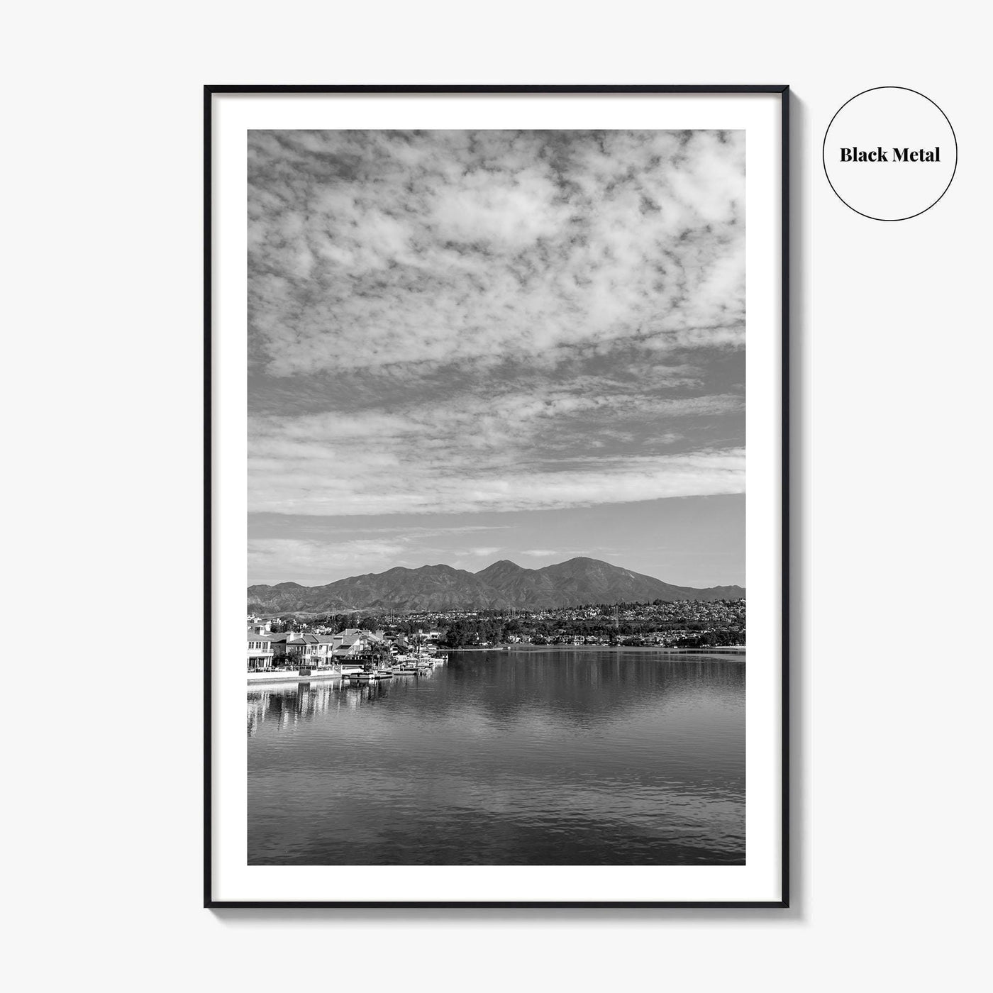 Lake Mission Viejo Black and White Fine Art Photo Print, Orange County California