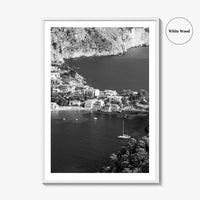 Cephalonia Black and White Fine Art Photo Print, Assos Village Kefalonia Greece Poster