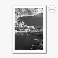 Cephalonia Black and White Fine Art Photo Print, Assos Village Kefalonia Greece Poster