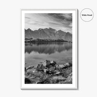 Chamonix Black and White Fine Art Photo Print, Mont Blanc French Alps Poster