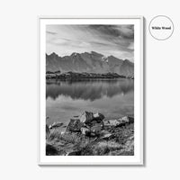 Chamonix Black and White Fine Art Photo Print, Mont Blanc French Alps Poster