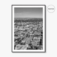 Fargo Black and White Fine Art Photo Print, North Dakota Poster