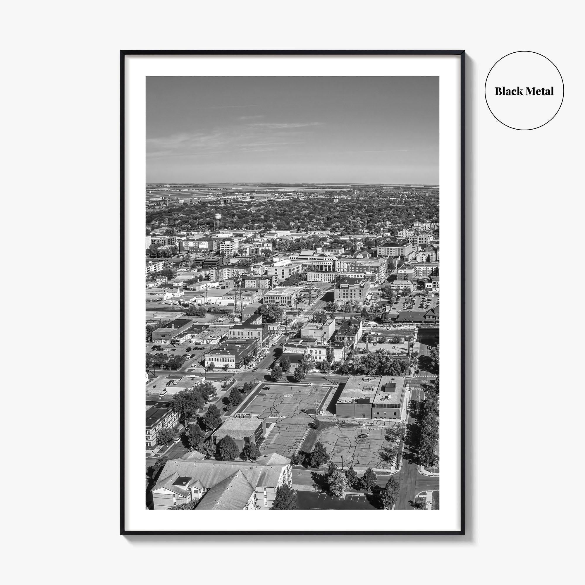 Fargo Black and White Fine Art Photo Print, North Dakota Poster