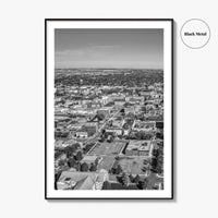 Fargo Black and White Fine Art Photo Print, North Dakota Poster