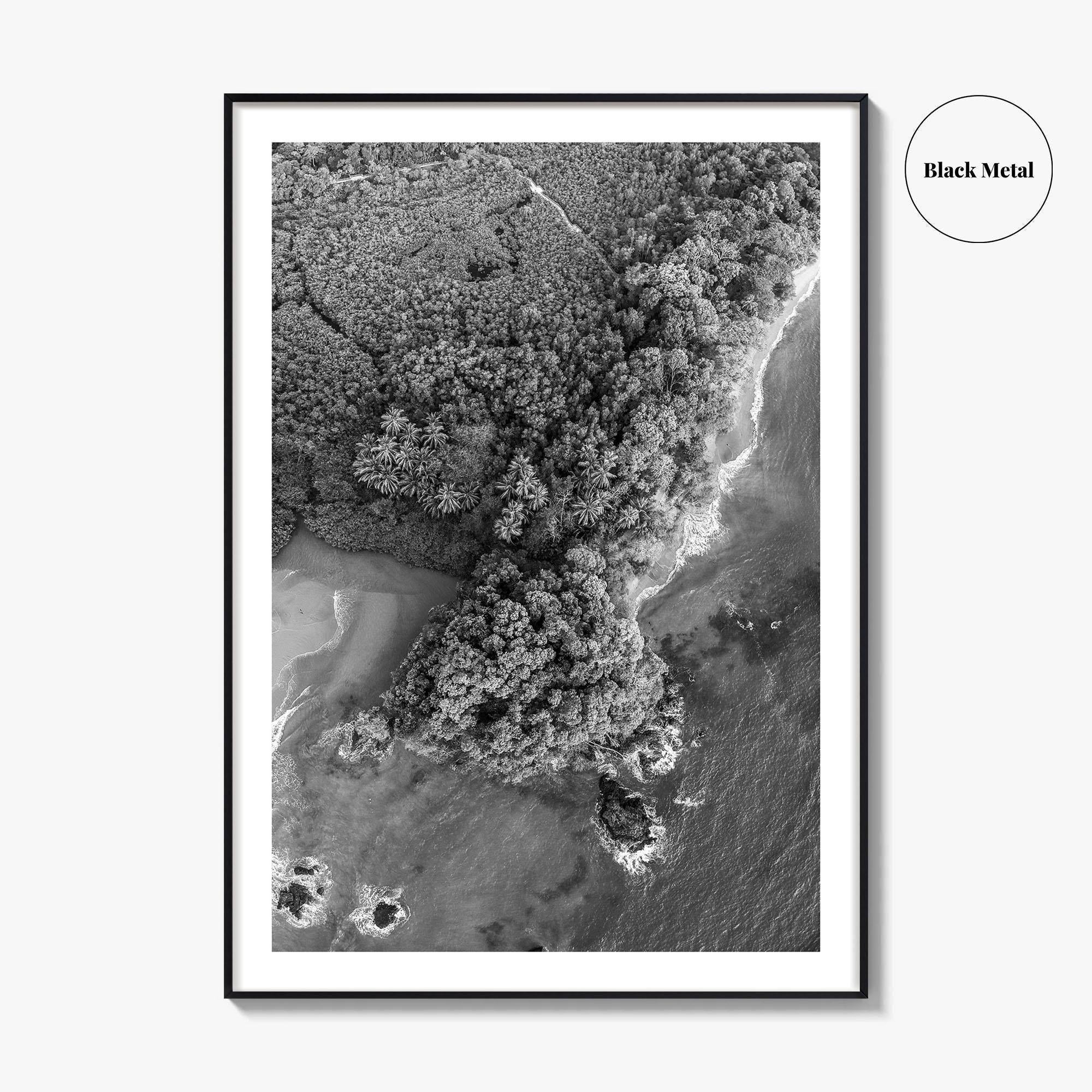 Manuel Antonio Black and White Fine Art Photo Print, Costa Rica, Beach Home Decor