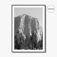Yosemite National Park Black and White Fine Art Photo Print, El Capitan, California Poster
