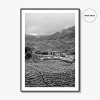 Cameroon Black and White Fine Art Photo Print, Highland Tea Farm, Africa Wall Poster