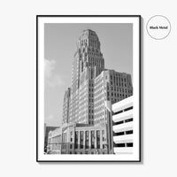 Buffalo Black and White Fine Art Photo Print, City Hall Deco Poster