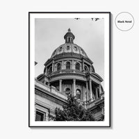 Colorado Black and White Fine Art Photo Print, Denver Capitol Building Poster, USA