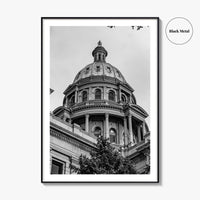 Colorado Black and White Fine Art Photo Print, Denver Capitol Building Poster, USA