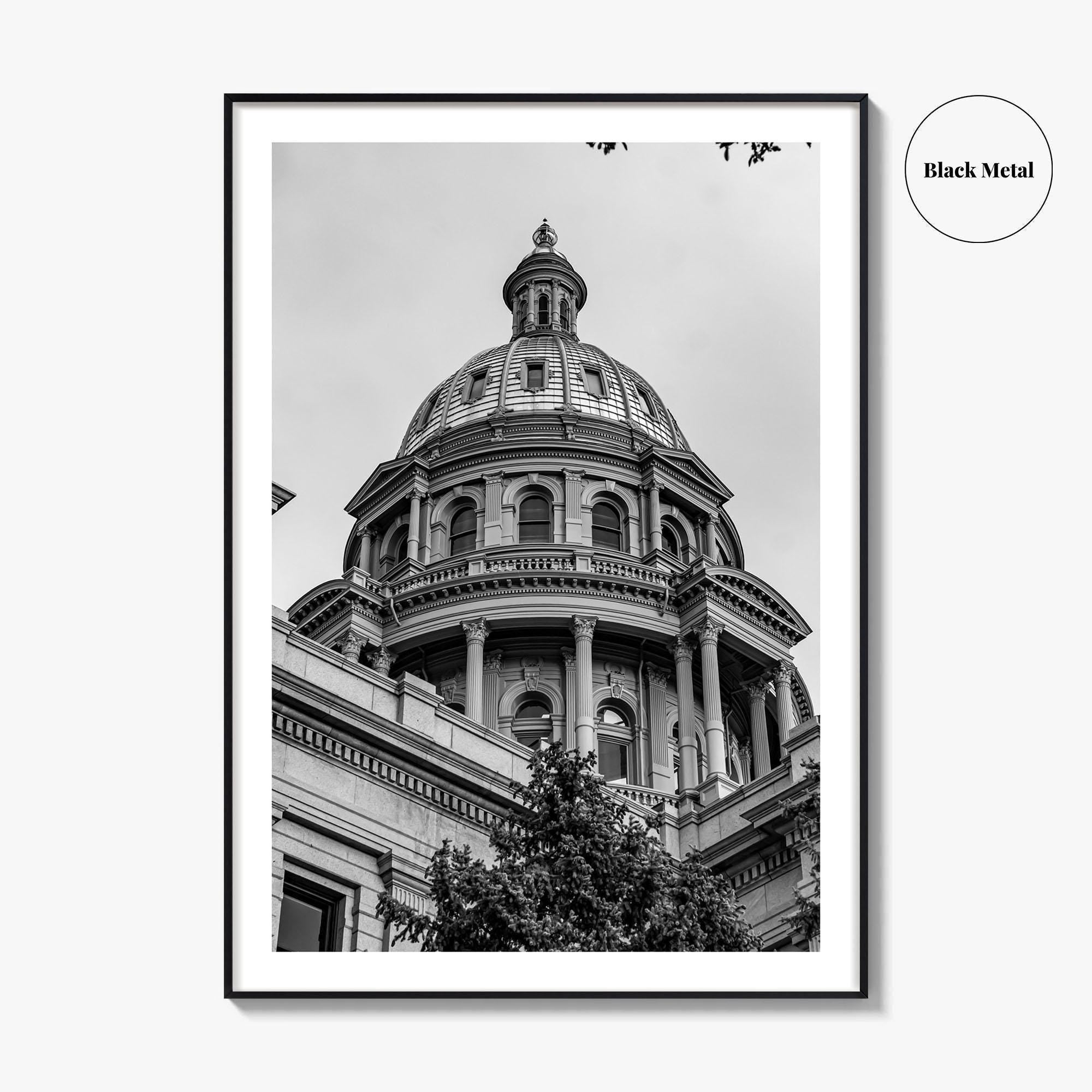 Colorado Black and White Fine Art Photo Print, Denver Capitol Building Poster, USA